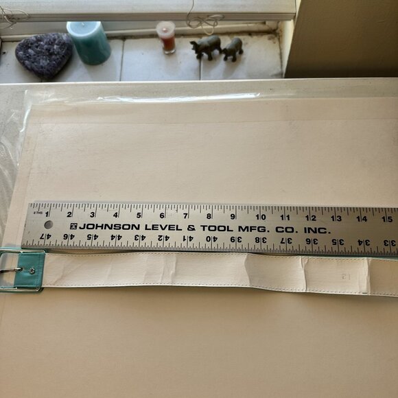 Vtg Womens Aqua Shirt Dress Belted Pockets By Vicki Waynes Midi 80s Housewife - Picture 10 of 14